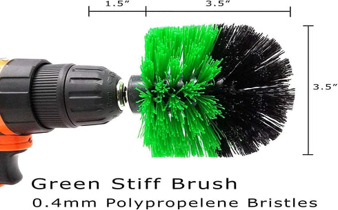 2-Pack Cone Drill Powered Brush Attachment for Cleaning Bathrooms, Kitchens, Showers, Grout, Auto Detailing, Rims and More...