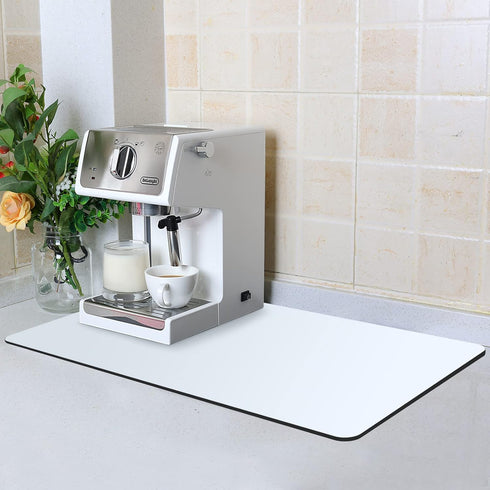 Coffee Mat - 12" x 20" Middle Absorbent Kitchen Drying Mat for Dishes - Easy to Clean Coffee Bar Mat for Countertop, Coffee Maker, Espresso Machin...