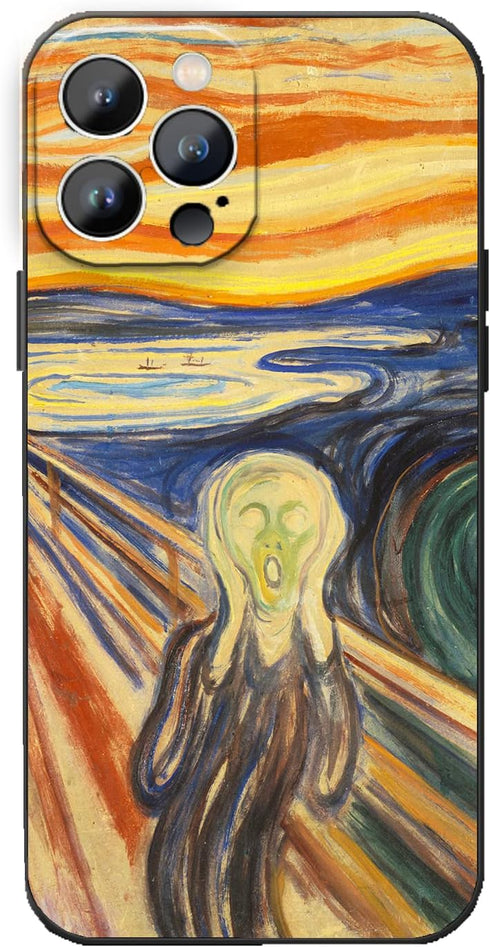 Case for iPhone 14 Pro, The Scream by Edvard Munch Abstract Art Phone Case for Men Women, Soft TPU Full Body Protection Shockproof Protection Phon...