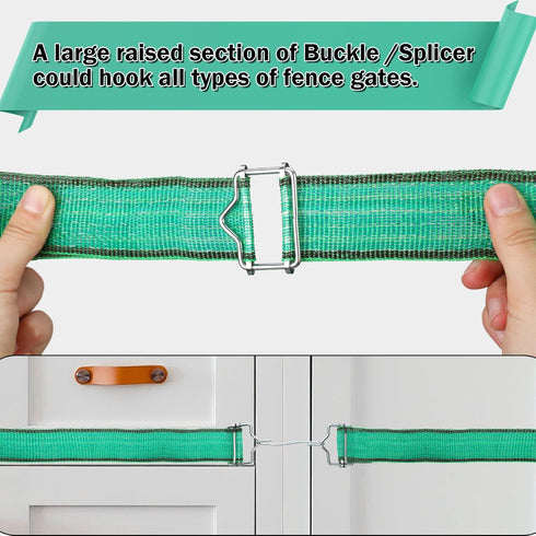 24 Pieces 1.6 Inches Electric Fence Poly Tape Splicer Polytape Buckle Stainless Steel Electric Fence Connectors for Outdoor Electric Fence, Silver...