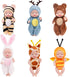 ONEST 6 Sets 4 Inch Dolls Cute Baby Dolls Include 6 Pieces Baby Mini Dolls, 6 Sets Handmade Doll Clothes...