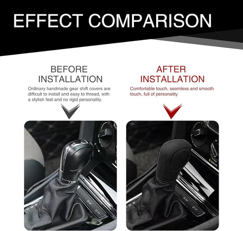 2 PCS Car Shift Knob Cover, Silicone Gear Lever Cover, Anti-Slip Protective Cover, Shifting Head Cover Replacements, Automotive Decor Kit, Univers...