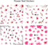12 Pcs Spring Nail Stickers Pink Cherry Flowers Nail Water Decals Floral Nail Art Stickers Decals Holiday Transfer Foil Nail Stickers Self-Adhesiv...