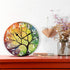 Wamika Wall Clock Tree of Life Rainbow Branch Leaves Seasonal Flowers Round Clock Silent Non Ticking Decorative, Spring Summer Autumn Floral Clock...