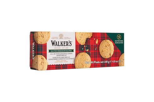 Walkers Gluten Free Pure Butter Ginger & Lemon Shortbread Cookies, 4.9 Ounce...