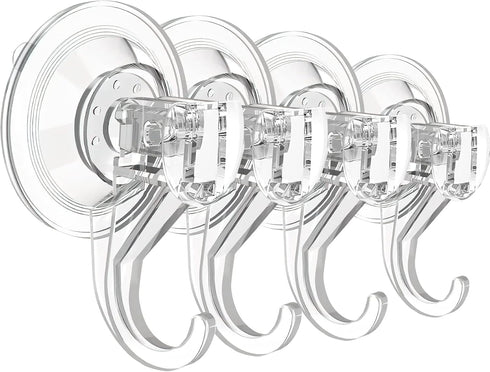Suction Cup Hooks for Shower, Large Clear Heavy Duty Suction Cup Hooks, Wreath Hangers for Front Door Window Glass Kitchen Towel Loofah Utensils (...