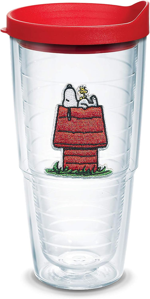 Tervis Peanuts Best Buddies Collection Snoopy Woodstock House Made in USA Double Walled Insulated Tumbler Travel Cup Keeps Drinks Cold & Hot, 24oz...