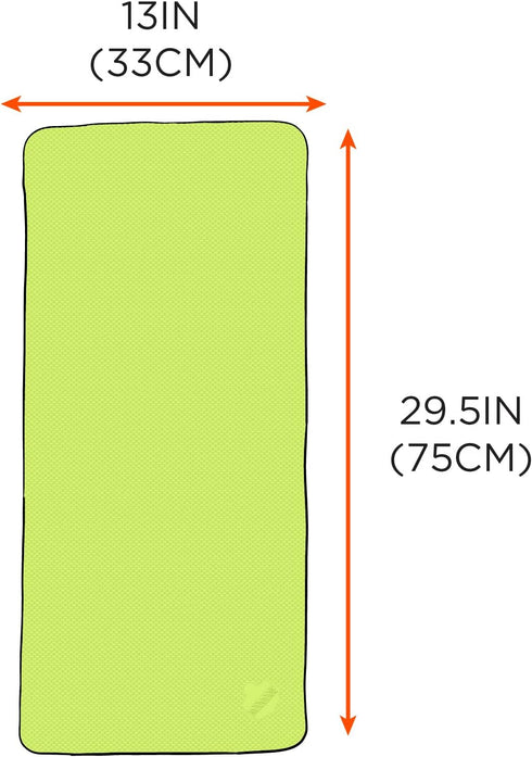 Ergodyne Chill Its 6602 Cooling Towel, Long Lasting Cooling Relief,Lime 29.50" x 0.50"...