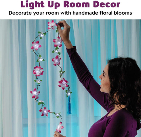 CRAFTIVITY Cherry Blossom Lights Craft Kit - Makes 1 LED Flower String Light...