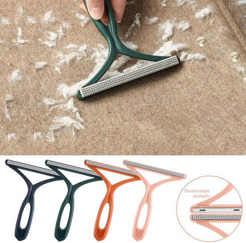 Portable Scraper-Remover of Cat and Dog Hair from Furniture, Carpets - Electrostatic Brush. Cleaning of Fabric from Cats Hair, Dogs Lint and Fluff...