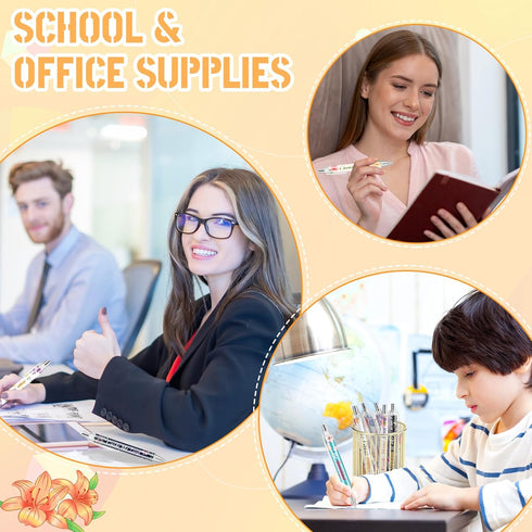 Jutom 30 Pcs Bible Verse Ballpoint Pens Christian Flower Pens Inspirational Quotes Pens Retractable Black Ink Pens for Women Men Colleague Coworke...