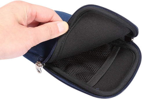 Neoprene Shock Absorbing Proof Pouch Large Cell Phone Sleeve Case Cover w Zipper/Neck Strap for iPhone 16 Pro Max Samsung Galaxy S25 Ultra S24 Ult...