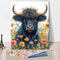 TUMOVO Paint by Number for Adults Highland Cattle Adults' Paint-by-Number Kits Flower Field Painting by Numbers for Adults DIY Adult Paint by Numb...