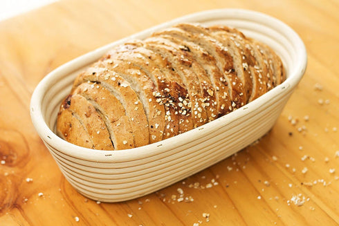 Banneton Bread Proofing Basket, BetterJonny Sourdough Proofing Basket 11 inch Long Oval Banneton Basket Sourdough Starter Kit...