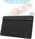 Ultra-Slim Small Bluetooth Keyboard, Portable Rechargeable External Cordless Wireless Keyboard for Android Tablet Cell Phone Samsung Smartphone iP...