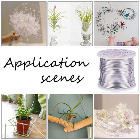 BENECREAT 12 17 18 Gauge Aluminum Craft Wire (12 Gauge,100FT) Anodized Jewelry Making Beading Floral Black Aluminum Craft Wire for Plant Gardening...