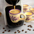 City to Cottage Handcrafted Cream Lavender Floral Espresso Cups - Set of 4, Perfect for Espresso Machine and Coffee Maker...