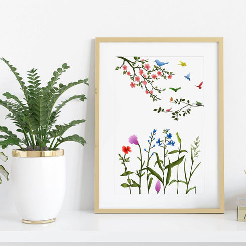 20 Pieces Wildflower Stencils for Painting Template Flower Stencils Wall Stencils Reusable Spring Stencils PET DIY Drawing Templates Stencils for ...
