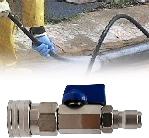 4500 PSI High Pressure Washer Ball Valve Kit 3/8 Inch Quick Connect for Power Washer Hose...