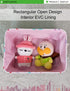 LANGYASHAN Rectangular Storage Bin Collapse Canvas Fabric Cartoon Storage Basket with Handles for Organizing Home Kitchen Boys and Girls Toys Offi...