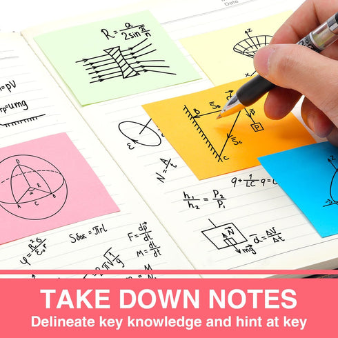 Sticky Notes Pads, 600 Sheets, 3x3 Inches, It is Perfect to Post for Office, Home and School, 12 Pads 12 Colors Sticky Notes Bulk...