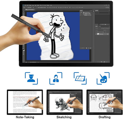 Stylus Pen for Microsoft Surface (2500 Hours Battery Life), Work for Surface Pro X/9/8/7/6/5/4/3, Surface Go Book Laptop Studio 4/3/2/1, Smooth Wr...