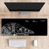 Mouse Pad Desk Mat Gaming Large Keyboard Cute Office Desktop Computer Laptop Black XXL Long Giant Big Cool Modern Design Unique for Women Girls Me...