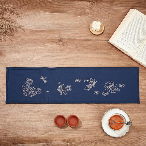 FREEBLOSS Sashiko Tea Mat Sashiko Kit with Full Sashiko Supplies Sashiko Thread and Needles Hand Sewing Kit for Adults Beginners Instructions Incl...