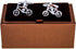 Bicycle Bike Cycling Cyclists Pair Cufflinks in a Presentation Gift Box & Polishing Cloth...
