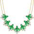 Crystal Flower Collar Necklace for Women Chunky Rhinestone Floral Bib Statement Choker Necklace...