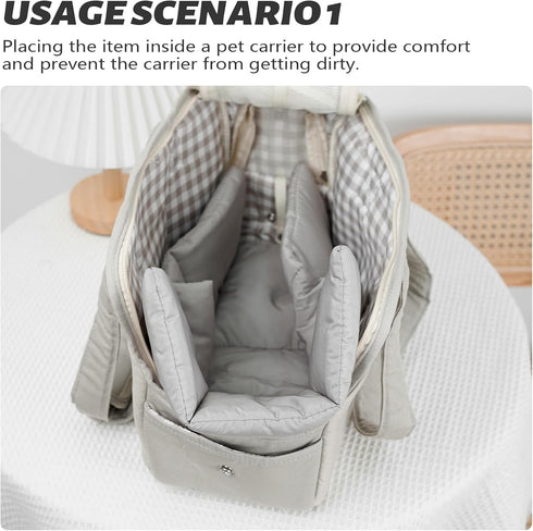 Pets Accessories for pet Bag, Pet Dog Bed, Dog Sleeping Mat, Breathable Warm Pet Beds Cushion for Small Dogs Cat(Grey, Cushion) (Grey)...