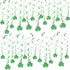 St.Patrick’s Day Hanging Shamrock Swirls Decorations(30Count), Konsait Lucky Irish Green Shamrock Foil Swirl for Home Party Ceiling Window Wall De...