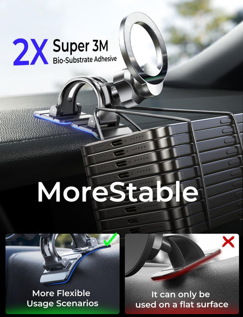 LISEN for Purple Magsafe 3 Accessories, 360° Rotation iPhone Magsafe Accessories, Hands Free Accessories for Your Car,Purple Aar Accessories for W...