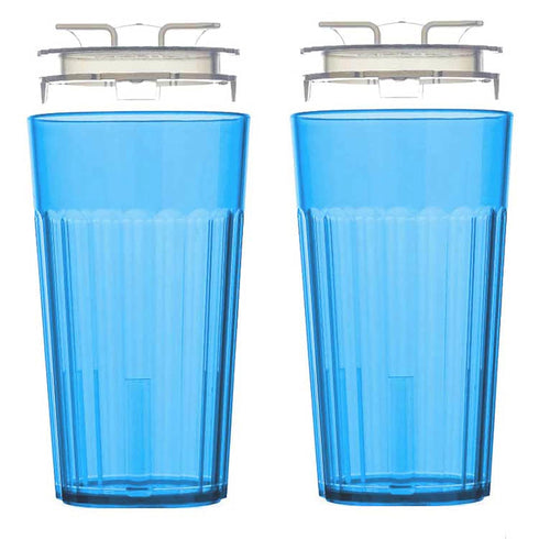 Reflo Smart Cup (Blue 2-Pack) Open Training Cup, Toddler Cup, No Suction 6oz, 360 Control-Flow, USA MADE Premium High-Impact Plastic...