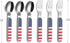 Annova Kids Silverware 6 Pieces Stainless Steel Children's Flatware Set 3 x Forks, 3 x Dinner Spoon Plastic Handle, Toddler Utensils Without Knive...