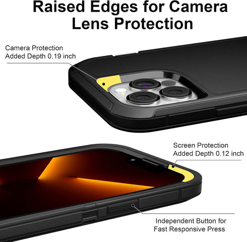 Case for iPhone 13 Pro Max Case 6.7" with 2 Screen Protector, Full Body Heavy Duty Military Grade Cover, Shockproof/Drop Proof Protection Phone Ca...