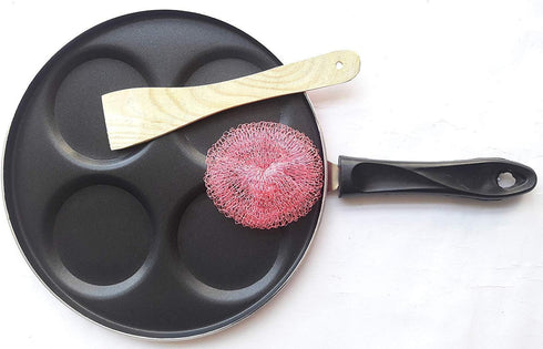 Sahishnu Online & Marketing Nonstick Uttapa Tawa, Uttapa Pan, Non-Stick 4 Cavity Mini Uthapam Tawa with Handle, Pancake Tawa...