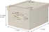 Household Essentials 113 Storage Box with Lid and Handle - Natural Beige Canvas - Large...