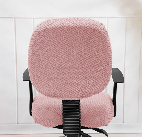 MIFXIN Computer Office Chair Cover Stretch Elastic Slipcover 2 Piece Stretchable Knitted Universal Computer Chair Seat Cover Furniture Protector f...