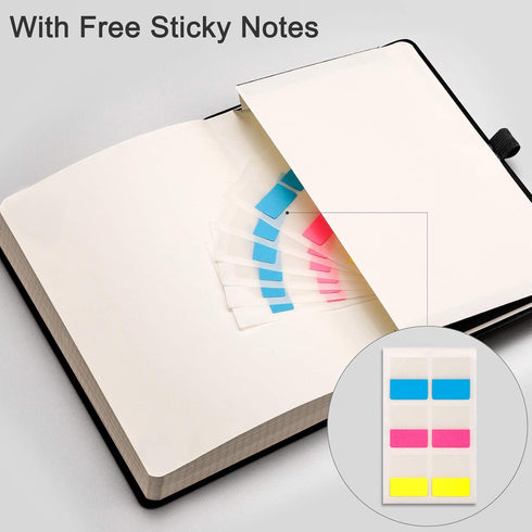 EMSHOI Graph Paper Notebook - 256 Pages A5 Graph Notebook/Journal, Hard Cover, 120gsm Thick Paper, Smooth PU Leather, Inner Pocket, 5.75'' × 8.38'...