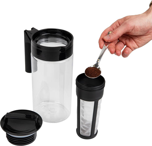 Cold Brew Coffee Maker, Heat-Resistant Handle, 1.3 Liter, Plastic, Clear...