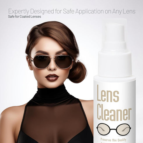 Eyeglass Cleaner Spray with Microfiber Cloth Kit, Lens Cleaner for Eyeglasses, Sunglasses, Camera Lenses & Electronic Screens, Gentle, Odor-Free, ...