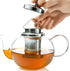 Glass Teapot with Stainless Steel Infuser & Lid, StoveTop Safe, 27 Ounce / 800 ml...
