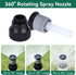 6PCS Lawn Sprinkler Garden Sprinkler, 360° Rotating Buried Spray Nozzle Large Area Coverage Automatic Lawn Sprinkler Heads G1/2 Female Thread Adju...