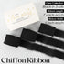 MEEDEE Black Chiffon Ribbon 1 Inch Frayed Ribbon Chiffon Silk Ribbon Black Fringe Ribbon Thin Chiffon Ribbons for Crafts, Gift Wrapping, Wedding I...