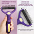 Pet Grooming Brush - Double-Sided Rake, dog and gat Undercoat Brush, Deshedding Brush for Dogs and Cats, Dog Deshedding Brush - 9+17 Teeth, TPR an...