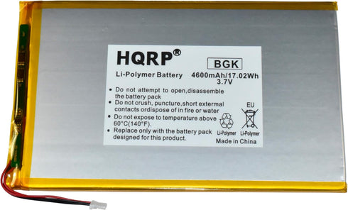 HQRP Battery Compatible with RCA 10-Inch Viking Pro RCT6303W87 RCT6303W87DK RCT6K03W13 Tablet PT3090135 3.7v 4Ah 4600mAh...