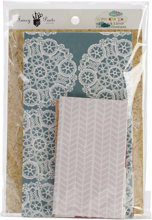 Wonderful Day Patterned Envelopes 6/Pkg-...