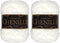 JubileeYarn Chenille Yarn - 100g/Cake Worsted Weight - Zirconia - White Velvet - 2 Cakes...