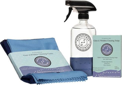 Glass & Window Cleaner Strips 8 Pack | Zero Waste & Eco Friendly Concentrated Cleaning Supplies | 8 Strips makes 64 fl oz total (4x 16 fl oz bottl...